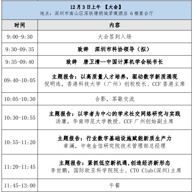 数字新质·湾区共创论坛暨2023大湾区计算机大会参会通知